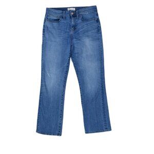 Madewell Kick Out Crop Jeans Size 28 High Rise Cropped Blue Denim